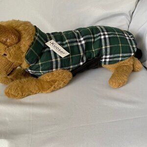 Pet Reversible Winter Plaid & Black Quilted Coat